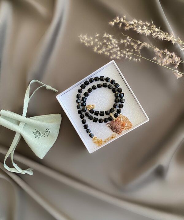 «TARA» Semi-Fine Jewellery Glass Necklace With Trendy Pendant