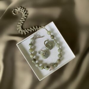 «CALYPSO» Trendy Luxury Chain And Natural Stone Necklace & Earrings Jewellery Set⠀ - Image 5