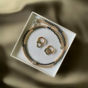 «ZELDA» Trendy Choker Necklace & Earrings Jewellery Set - Image 2