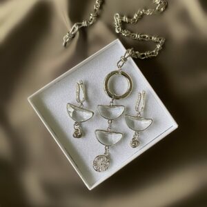 «NORTH» Trendy Luxury Chain Choker Necklace & Earrings Jewellery Set⠀ - Image 6