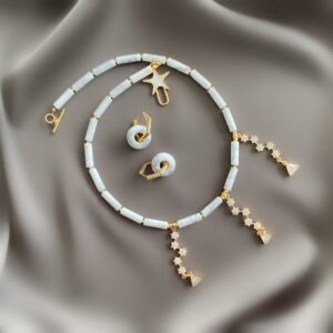 «PERSEPHONE» - Semi-Fine Natural Pearl Necklace And Earrings Jewellery Set⠀ - Image 7