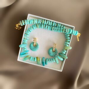 «CLIFF» Luxury Natural Stone Necklace And Earrings Jewellery Set⠀ - Image 4