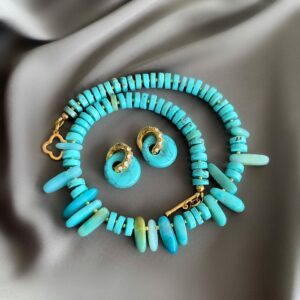 «CLIFF» Luxury Natural Stone Necklace And Earrings Jewellery Set⠀ - Image 5