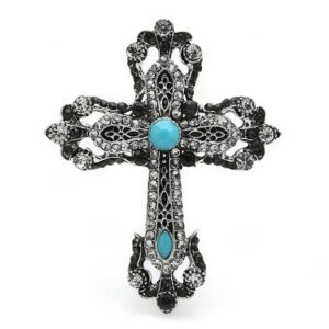 «VINTAGE CROSS» New Fashion Brooch For Women / Silver Color - Image 3