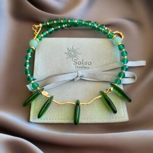 «ANGELINA» Semi-Fine Necklace & Earrings Jewellery Set - Image 3