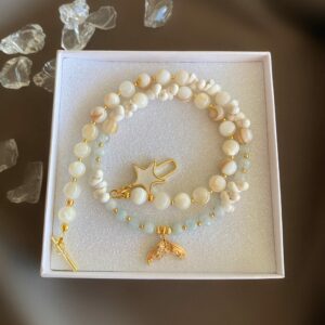 «AMARA» Semi-Fine Natural Stone Luxury Trendy Necklace - Image 3