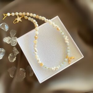 «AMARA» Semi-Fine Natural Stone Luxury Trendy Necklace - Image 4
