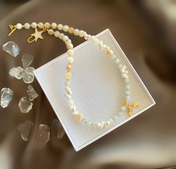 «AMARA» Semi-Fine Natural Stone Luxury Trendy Necklace
