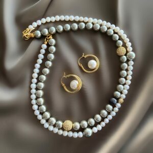 «BELLEAN» Semi-Fine Beautiful Necklace & Earrings Jewellery Set - Image 2