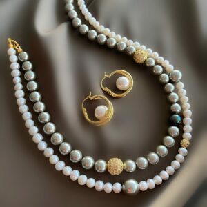 «BELLEAN» Semi-Fine Beautiful Necklace & Earrings Jewellery Set - Image 3