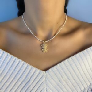 «BEBÉ» Trendy Necklace With Cute Teddybear - Image 2
