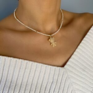 «BEBÉ» Trendy Necklace With Cute Teddybear - Image 3