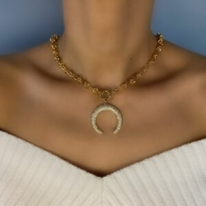 «MOONA» Luxury Chain Necklace With Beautiful Cubic Zirconia Pendant - Image 7