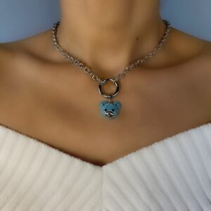 «BLU» Cute Necklace With Trendy Teddybear Pendant - Image 5