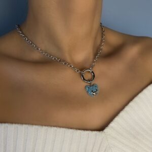 «BLU» Cute Necklace With Trendy Teddybear Pendant - Image 6