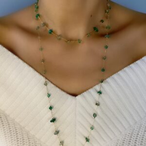 woman wearing necklace