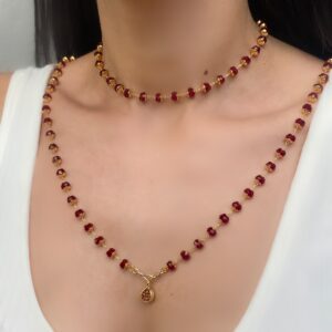 «POMEGRANATE WINE» Luxury Crystal Necklace And Earrings Jewellery Set⠀ - Image 12