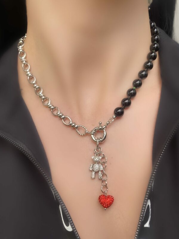«MISHKA VINOVEN» Semi-Fine Trendy Natural Stone And Chain Necklace