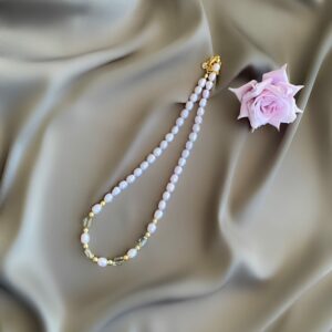 «DREAM CATCHER» Semi-Fine Natural Pearl & Crystal Necklace - Image 3