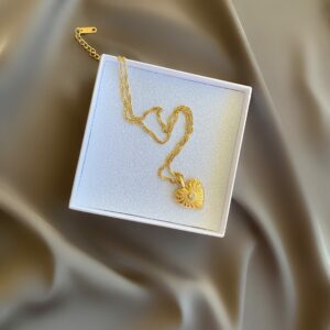«HEART» Waterproof Necklace For Women / Gold Color⠀ - Image 3
