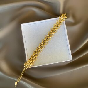 «BIANCA» Waterproof Bracelet For Women / Gold Color  - Image 3