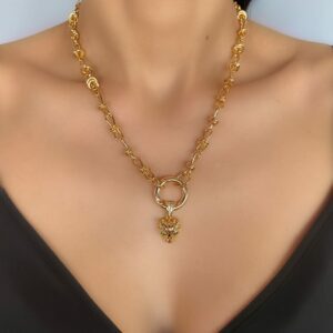 «BAGIRKA» Semi-Fine Trendy Chain Necklace & Earrings Jewellery Set - Image 2