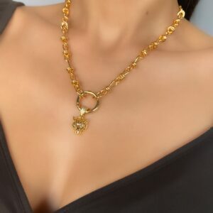 «BAGIRKA» Semi-Fine Trendy Chain Necklace & Earrings Jewellery Set - Image 3