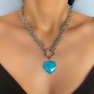 «IOLANTA» Semi-Fine Natural Quarts Stone Luxury Necklace & Earrings Jewellery Set - Image 5