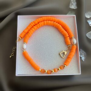 «MOOD COLOR-ORANGE!» Trendy Resin Necklace-Choker ⠀ - Image 6