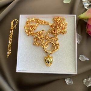 «BAGIRKA» Semi-Fine Trendy Chain Necklace & Earrings Jewellery Set - Image 6