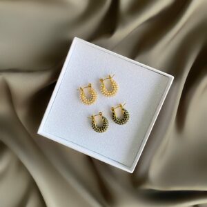 «ZILANA» Waterproof Earrings For Women With Zirconia - Image 2