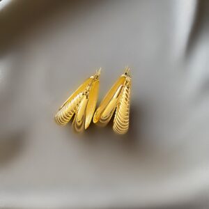 «MARINA» Waterproof Earrings For Women / Gold Color - Image 3