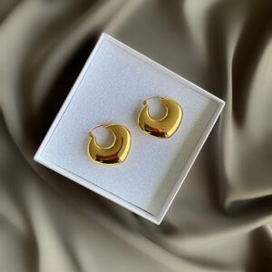 «NINA» Waterproof Earrings For Women / Gold Color - Image 2