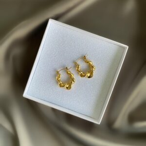 «LARISSA» Waterproof Earrings For Women / Gold Color - Image 2