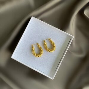 «BELLANA» Waterproof Earrings For Women / Gold Color - Image 2