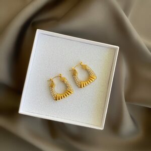 «PAULA» Waterproof Earrings For Women / Gold Color  - Image 2