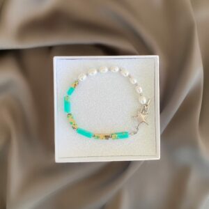 «DE SOLEIL» Semi-Fine Luxury Natural Stone And Pearl Necklace & Bracelet Jewellery Set⠀ - Image 5
