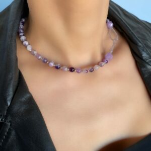 «VIOLETTA» Semi-Fine Natural Amethyst Stone Luxury Necklace - Image 3