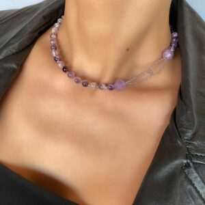 «VIOLETTA» Semi-Fine Natural Amethyst Stone Luxury Necklace - Image 4