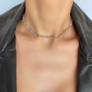 «GIA» Semi-Fine Natural Stone And Crystals Necklace & Swarovski Crystals Earrings Jewellery Set⠀ - Image 2