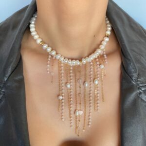 «MY PRECIOUS» Semi-Fine Natural Pearl Luxury Necklace - Image 2