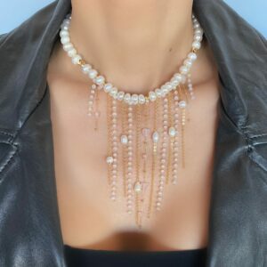 «MY PRECIOUS» Semi-Fine Natural Pearl Luxury Necklace - Image 3
