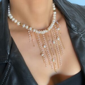 «MY PRECIOUS» Semi-Fine Natural Pearl Luxury Necklace - Image 4