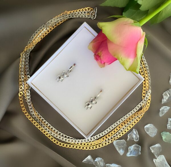 «RIHANNA» Semi-Fine Trendy Chain Necklace & Earrings Jewellery Set
