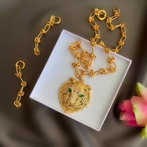 «SHERHAN» Semi-Fine Trendy Chain Necklace & Earrings Luxury Jewellery Set - Image 4