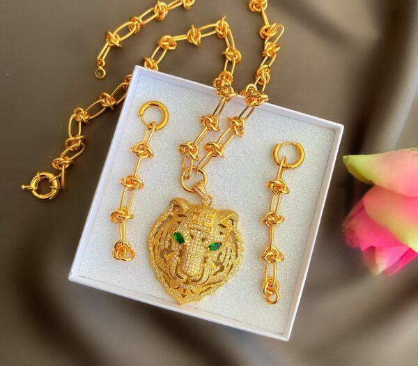 «SHERHAN» Semi-Fine Trendy Chain Necklace & Earrings Luxury Jewellery Set