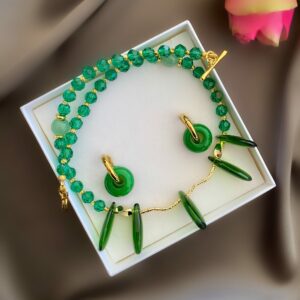 «ANGELINA» Semi-Fine Necklace & Earrings Jewellery Set - Image 5