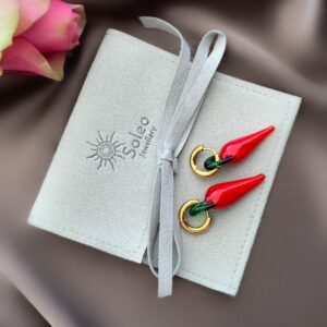 «SPICE GIRL» Trendy Earrings Murano Glass - Congo Lock - Image 2