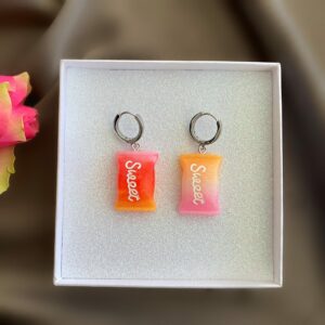 «SWEETS» Trendy Earrings With - Congo Lock - Multi-Color - Image 3