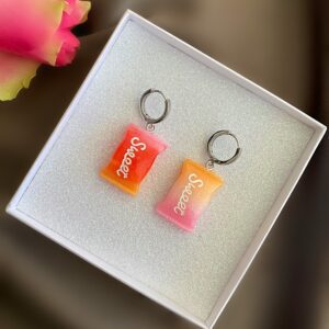 «SWEETS» Trendy Earrings With - Congo Lock - Multi-Color - Image 2